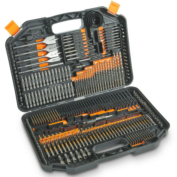 Wood and Plastics VonHaus 246 pc Drill and Driver Bit Set with Carry Case for Metal Masonry